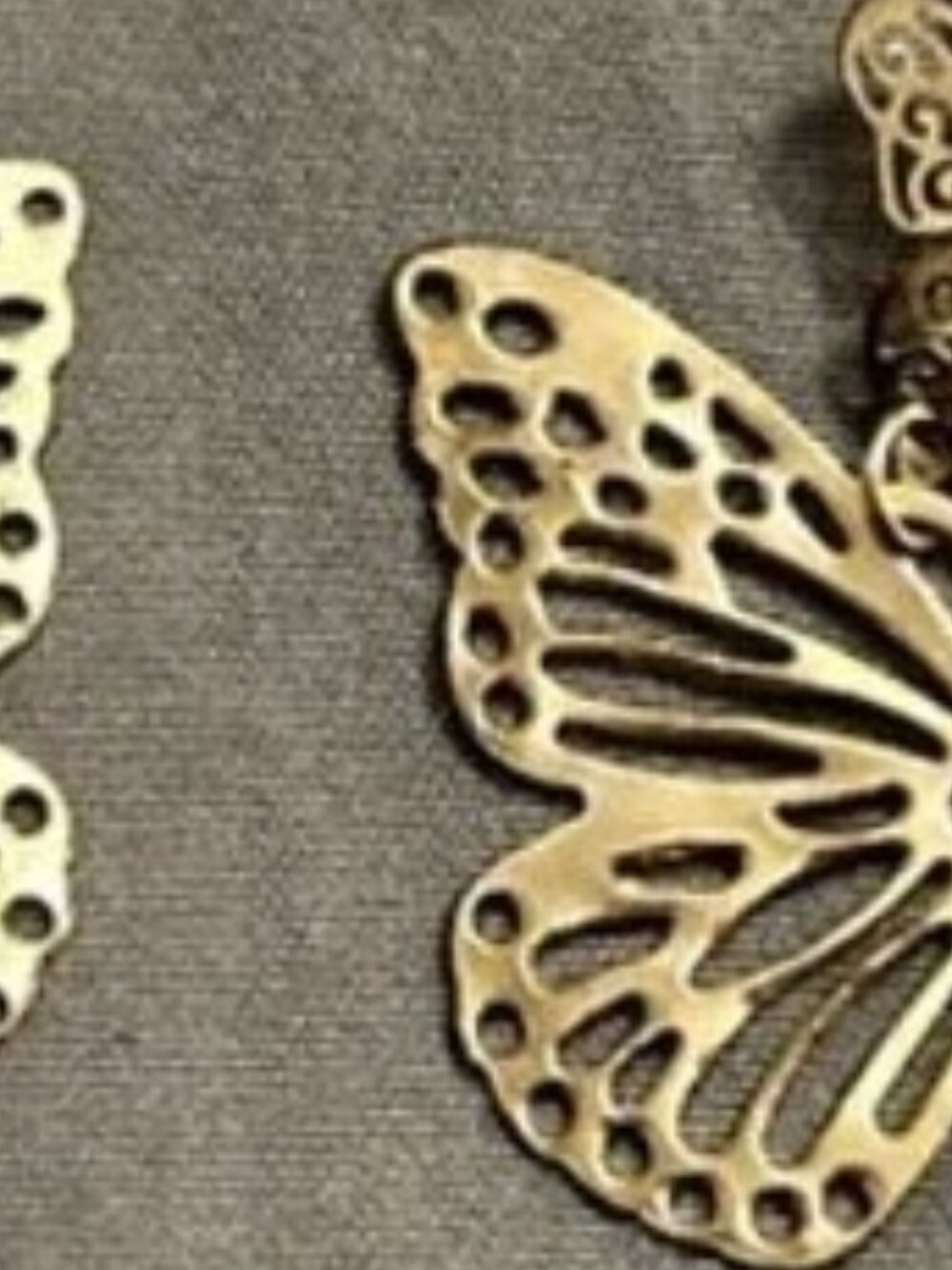 Gold butterfly earrings